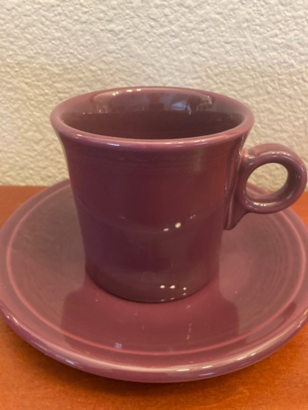 Fiesta Plum Coffee Cup & 7" Salad or Dessert Plate